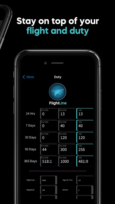 Capturas de tela do FlightLine Pro