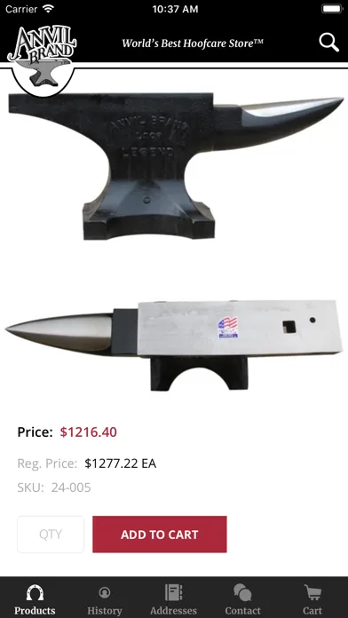 Tangkapan skrin Anvil Brand App