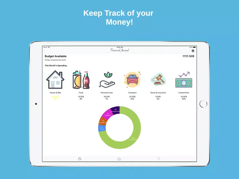 Financial Journal iPad  स्क्रीनशॉट