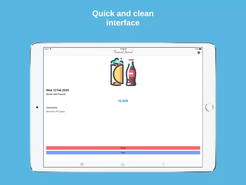 Financial Journal iPad  स्क्रीनशॉट