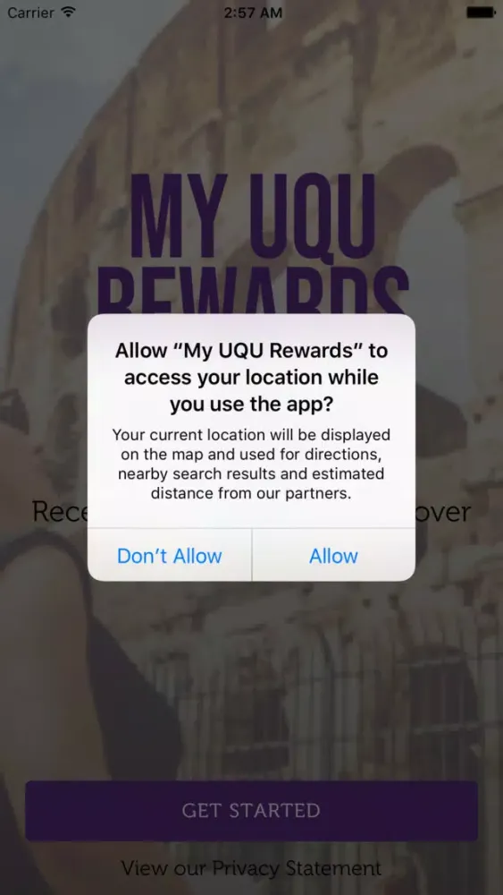 Tangkapan layar My UQU Rewards