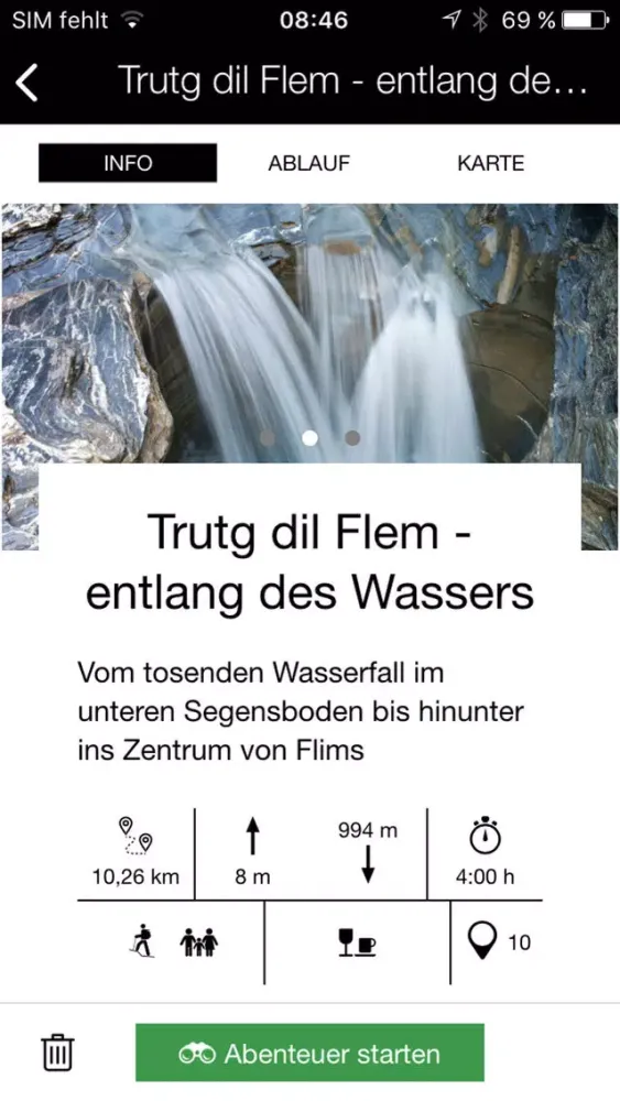 Welterbe Region Sardona – Augmented Learning Screenshots