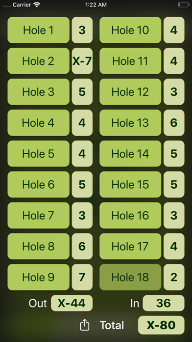 Screenshot di FlinkGolf - Scorecard