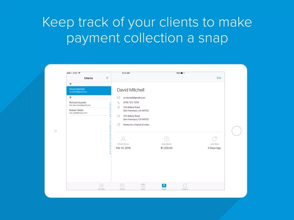Tangkapan layar Flint - Accept Cards Invoices iPad 
