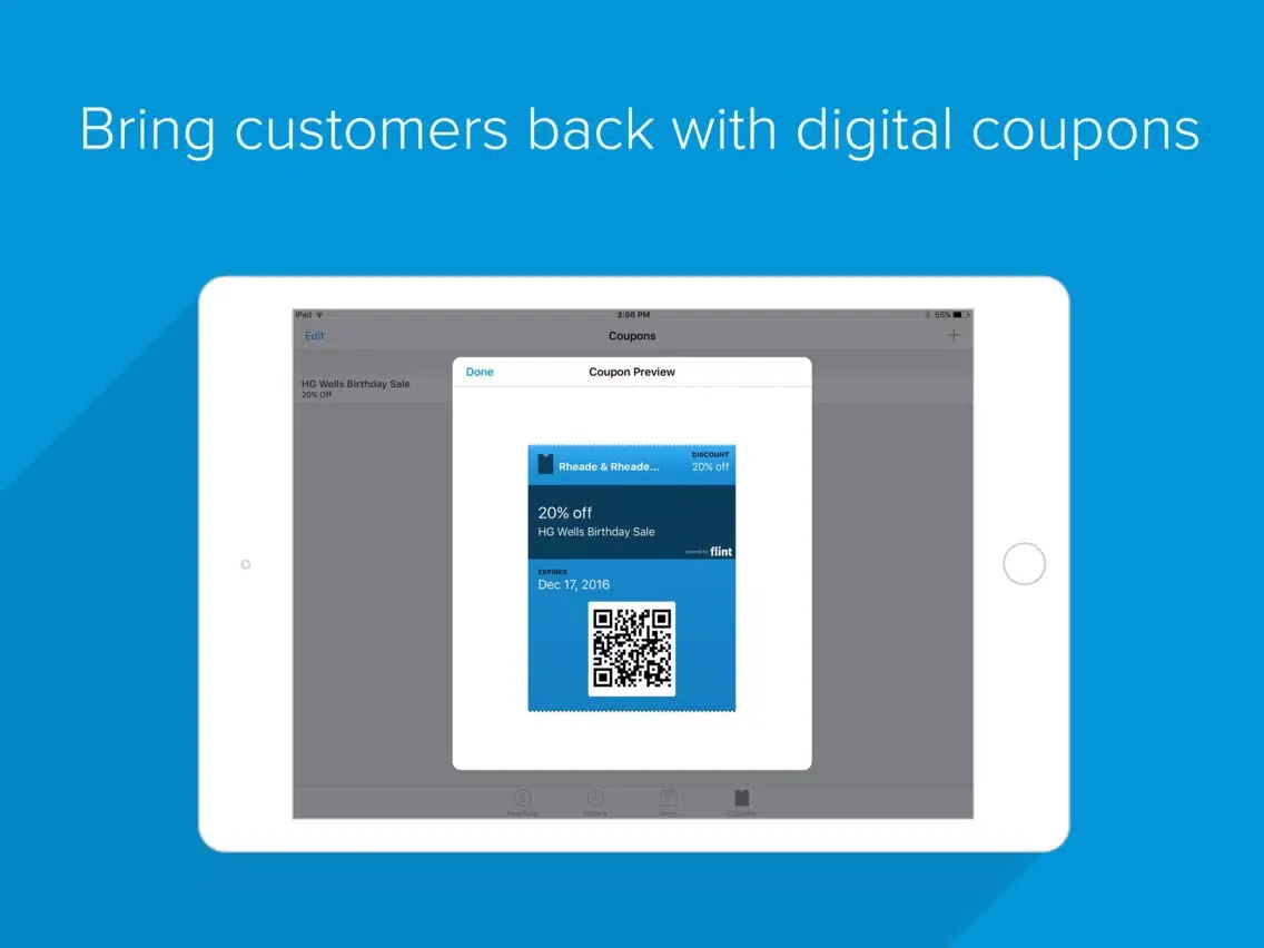 Tangkapan layar Flint - Accept Cards Invoices iPad 