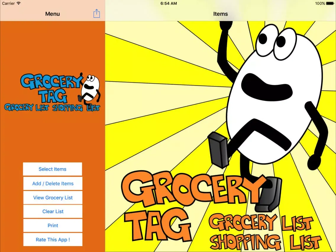 Grocery Tag - Grocery List - Shopping List iPad 应用截图