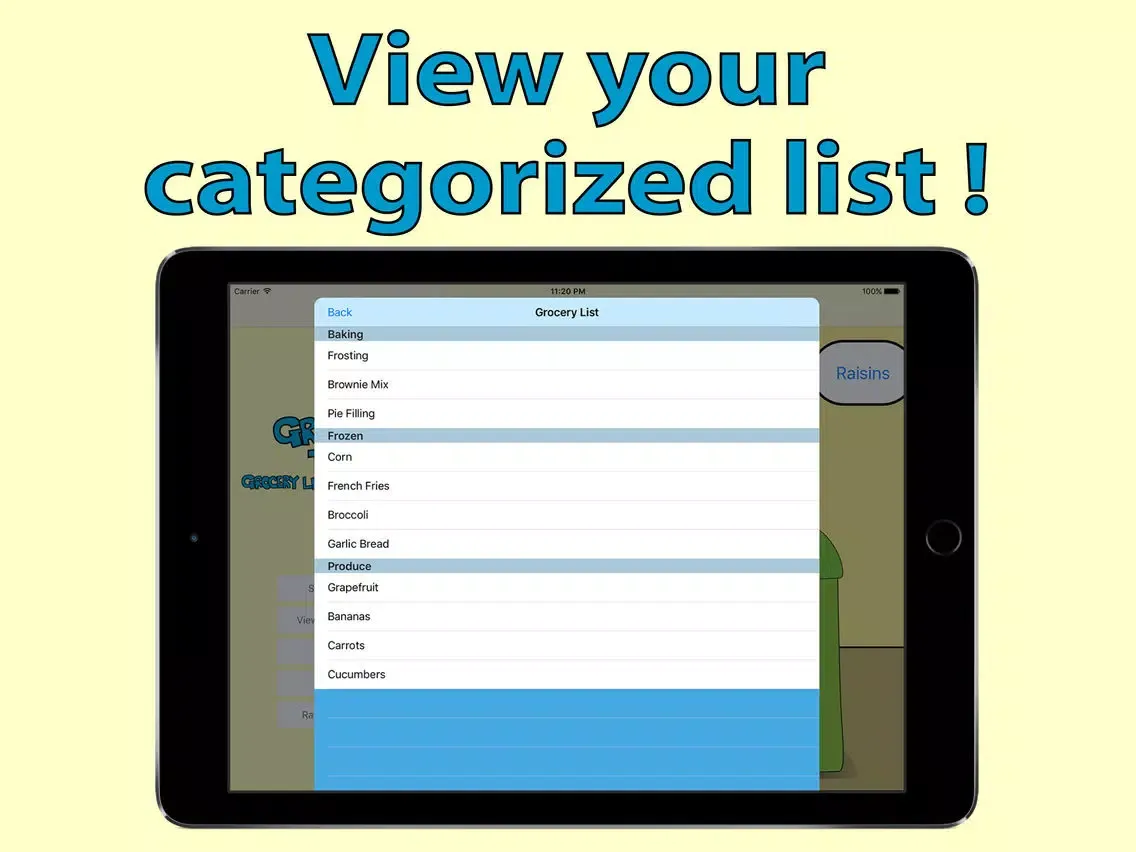 Tangkapan skrin Grocery Tag Lite - Grocery List - Shopping List iPad 