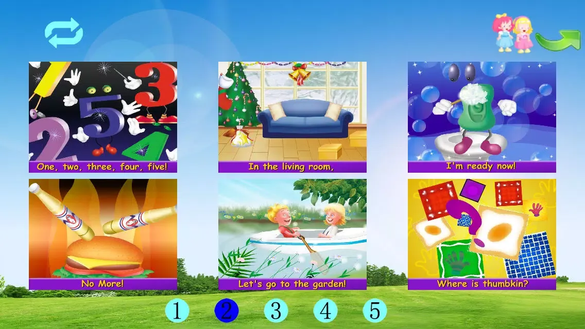 Ảnh chụp màn hình của Happy to learn English: Animated songs A