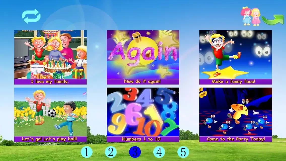 Ảnh chụp màn hình của Happy to learn English: Animated songs A