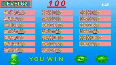 Captures d'écran de pupils mental arithmetic - fifth semester