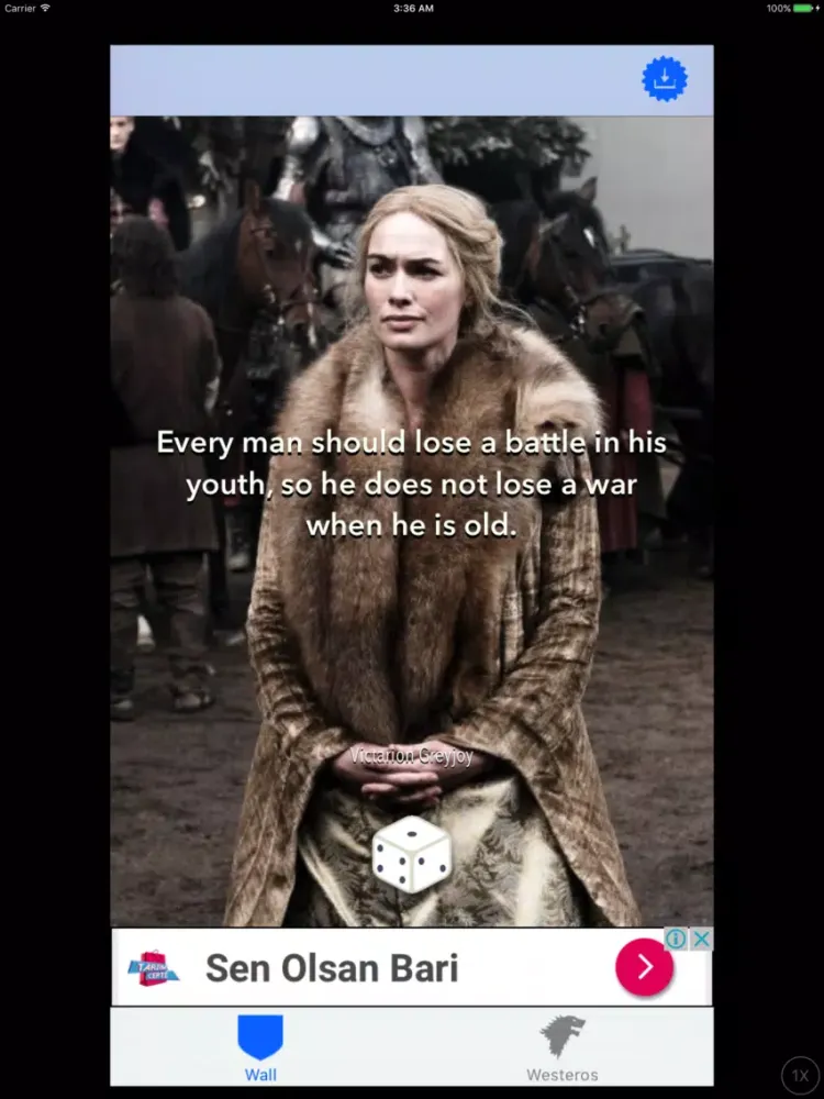 Quotes Of Throne iPad 应用截图