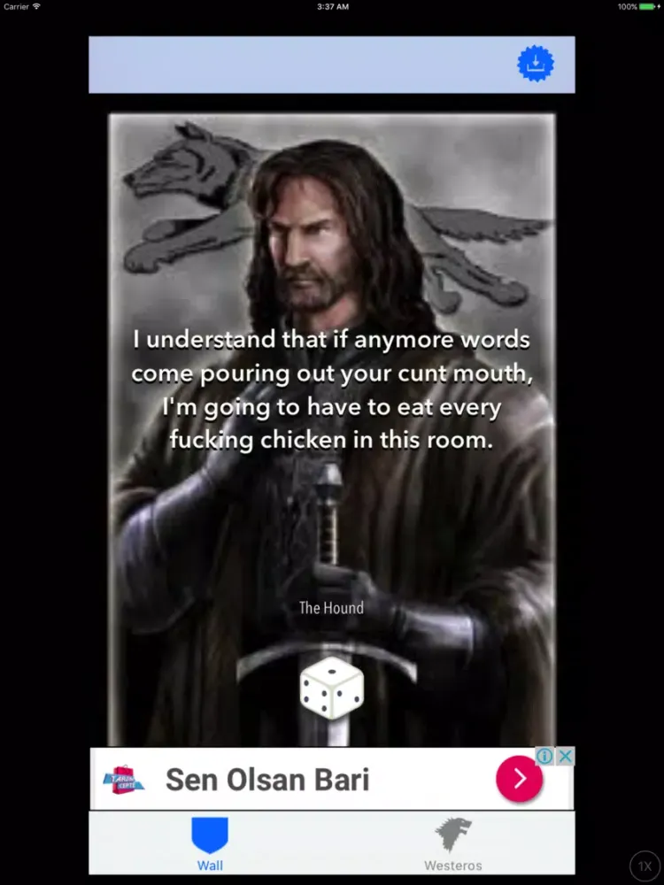 Quotes Of Throne iPad 应用截图