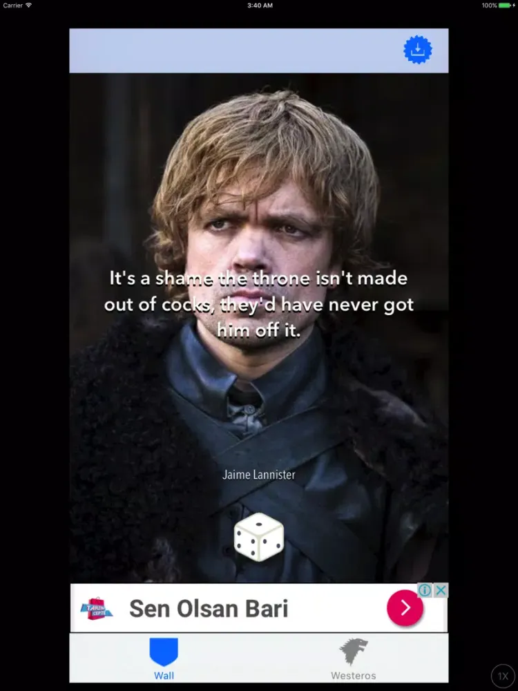 Quotes Of Throne iPad 应用截图