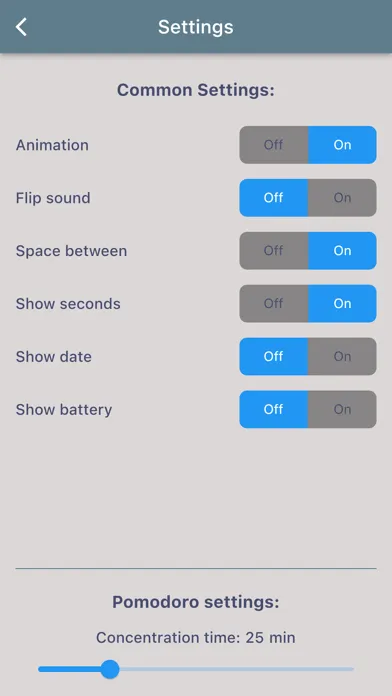 Flip Clock & Pomodoro Timer سکرین شاٹس