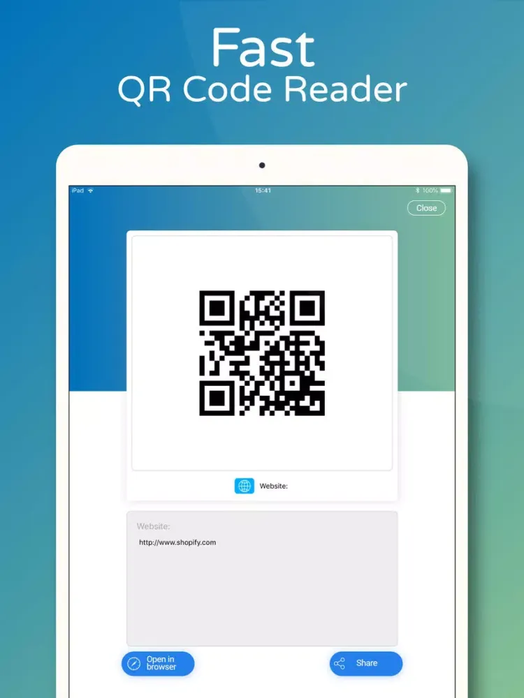 Capturas de pantalla de QR Code Reader .. iPad 
