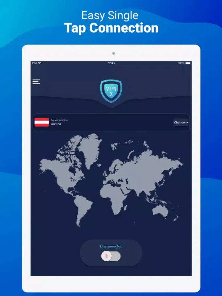 Zrzuty ekranu VPN゜ · iPad 