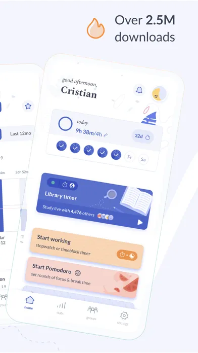 Capturas de tela do Flipd: focus & study timer