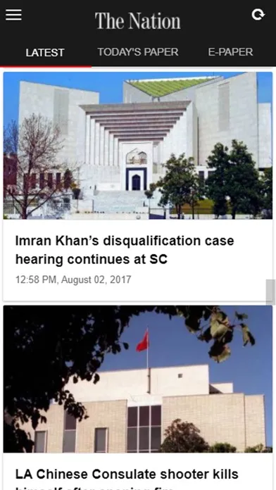 Captures d'écran de The Nation Newspaper