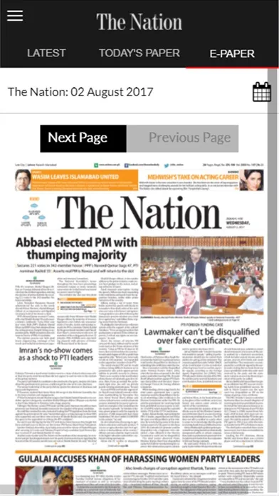 Captures d'écran de The Nation Newspaper
