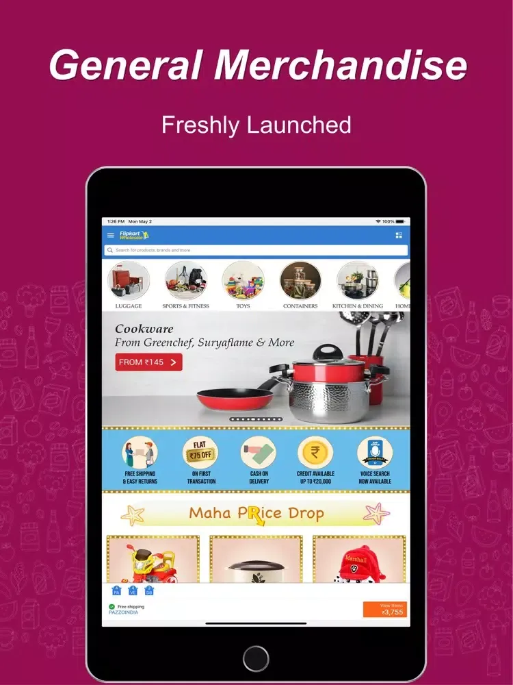 Captures d'écran de Flipkart Wholesale iPad 