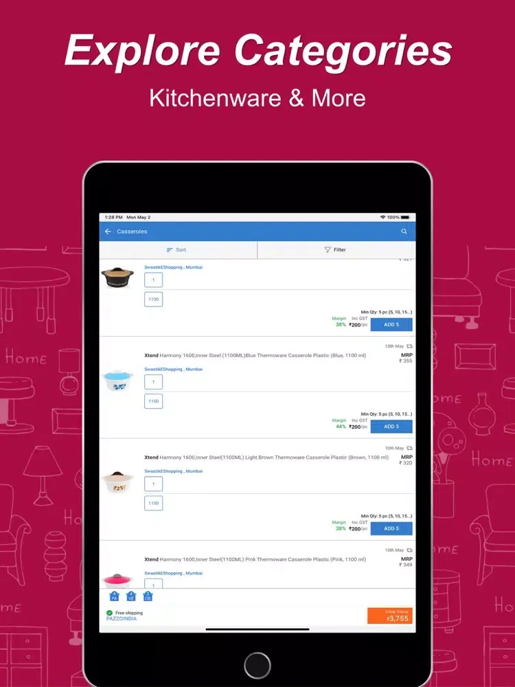 Captures d'écran de Flipkart Wholesale iPad 