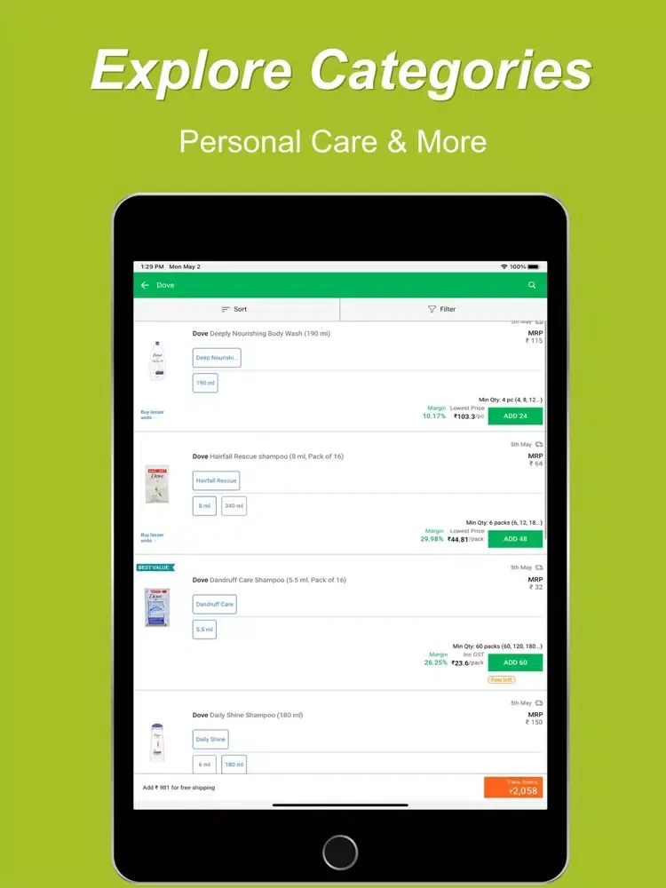 Captures d'écran de Flipkart Wholesale iPad 