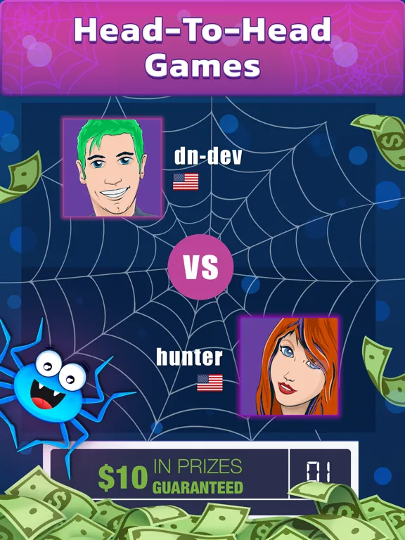 Spider Solitaire: Cash Games iPad 应用截图