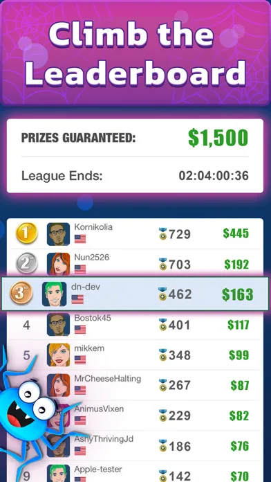 Spider Solitaire: Cash Games应用截图
