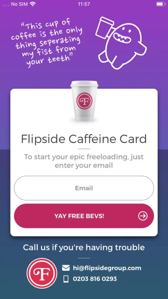 Capturas de tela do Flipside Coffee