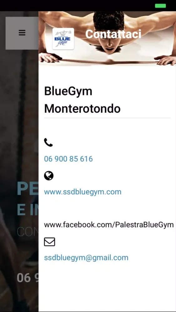Tangkapan skrin BlueGym Monterotondo