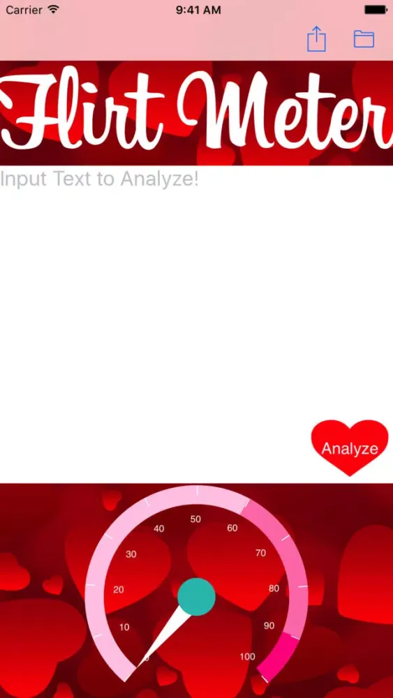 Tangkapan layar FlirtMeter