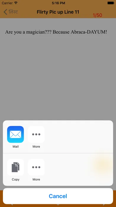Capturas de pantalla de Flirty Pickup Lines
