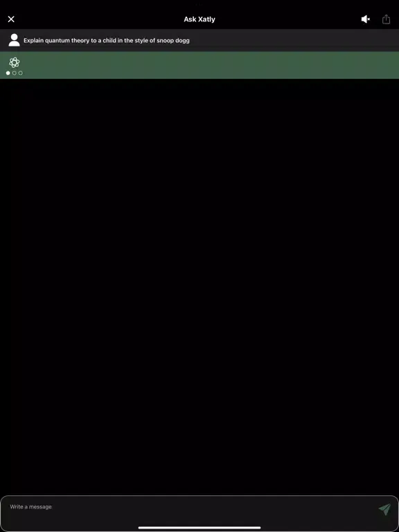 Ảnh chụp màn hình của Chat with Xatly AI iPad 