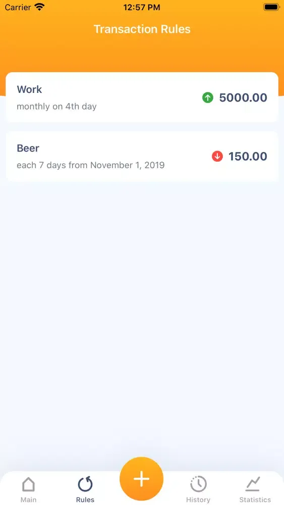 Capturas de tela do My Money Widget
