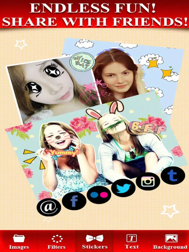Capturas de pantalla de Awesome InstaFotoCollage - Blend Yr Beautiful Pictures to Ultra Fashionista Collage Photo Editor iPad 