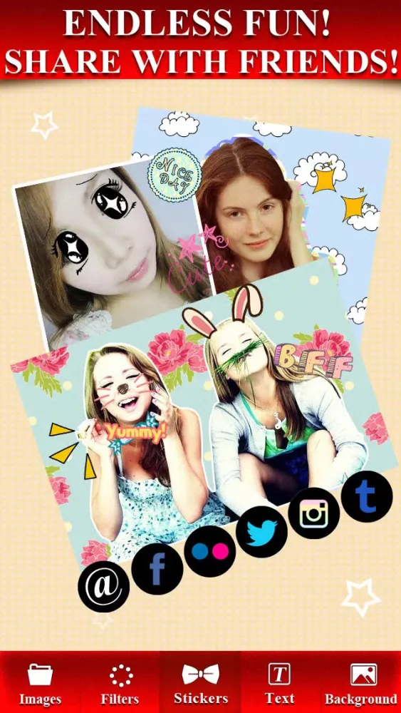 Capturas de pantalla de Awesome InstaFotoCollage - Blend Yr Beautiful Pictures to Ultra Fashionista Collage Photo Editor