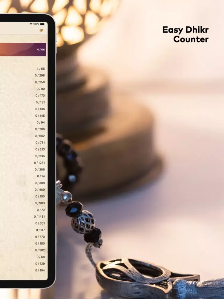Ảnh chụp màn hình của Tasbeeh Counter- Digital Dhikr iPad 