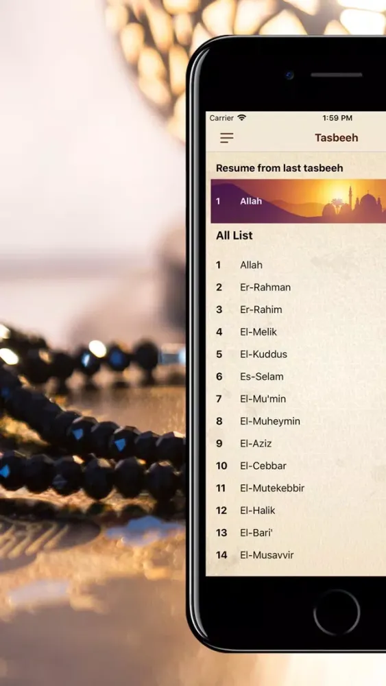 Ảnh chụp màn hình của Tasbeeh Counter- Digital Dhikr