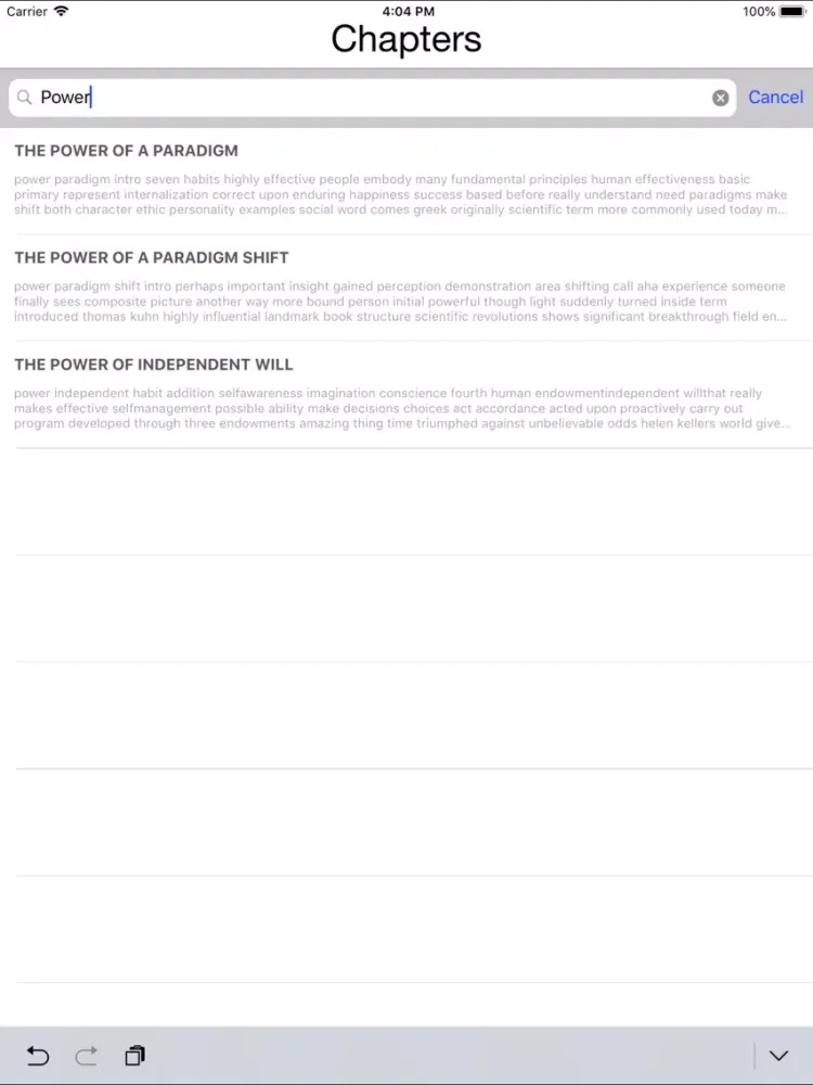 Ảnh chụp màn hình của 7 Habits By Franklin Covey iPad 