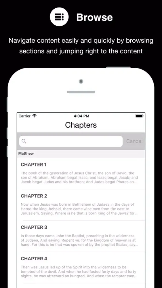 Capturas de pantalla de Bible KJV New Testament