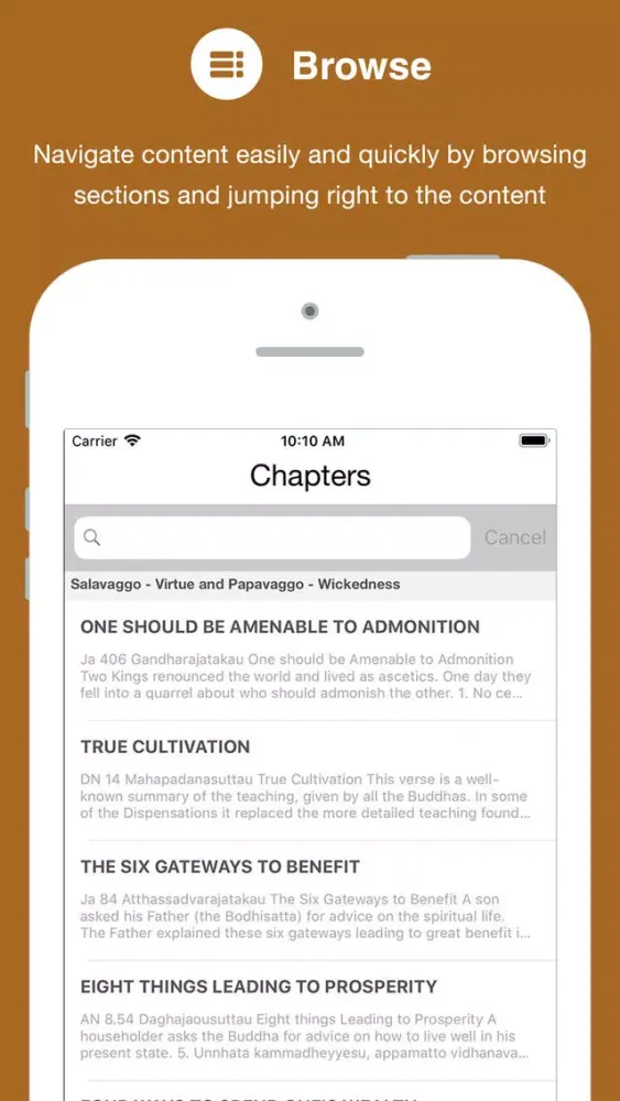 Tangkapan layar Dhammapada Buddha's Teachings