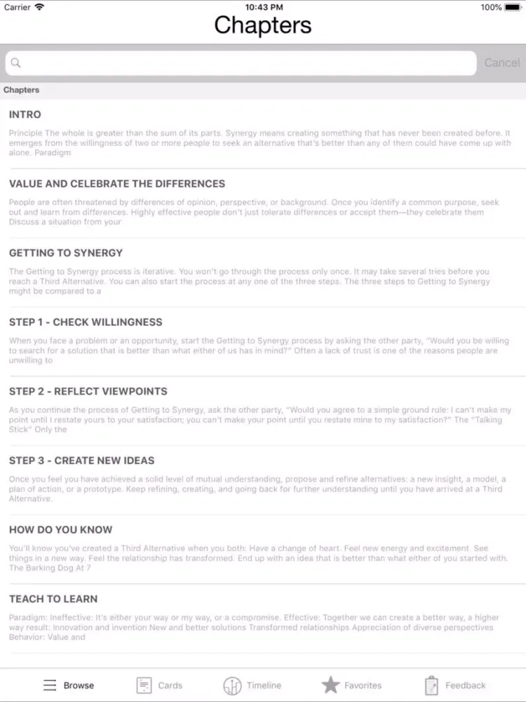 Habit 6: Synergy (with Video) iPad  Screenshots