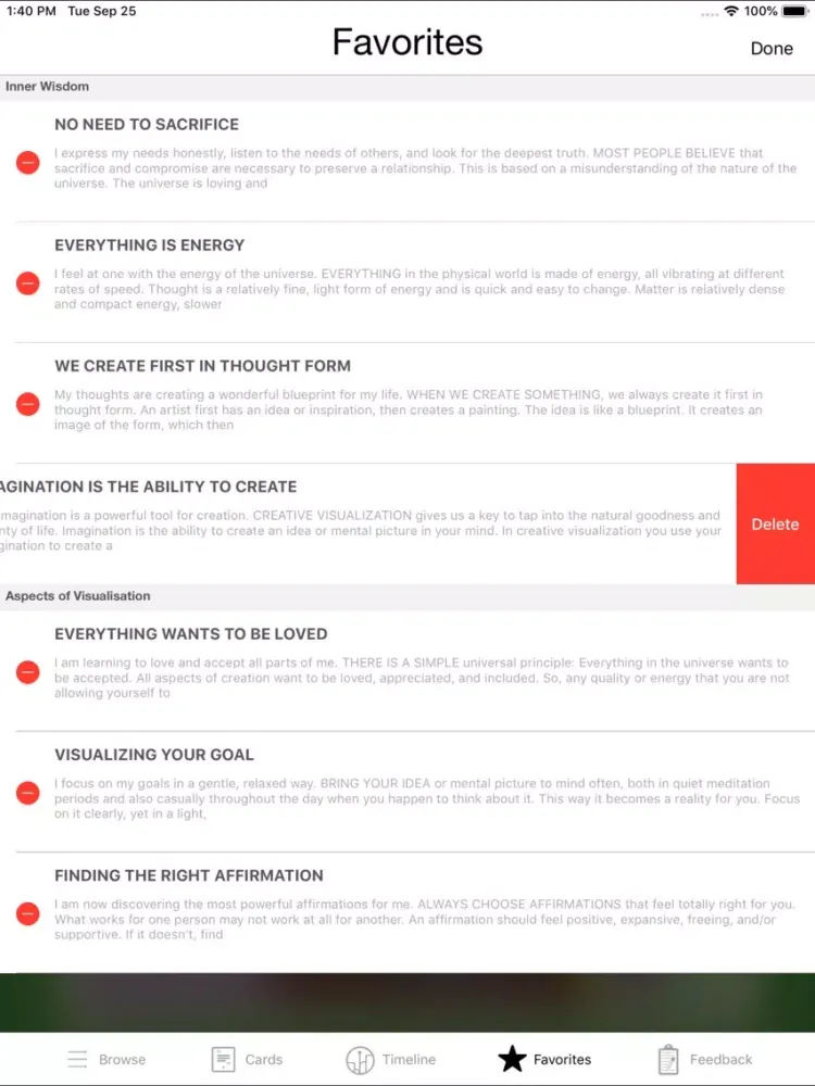 Capturas de tela do Creative Visualization Deck iPad 