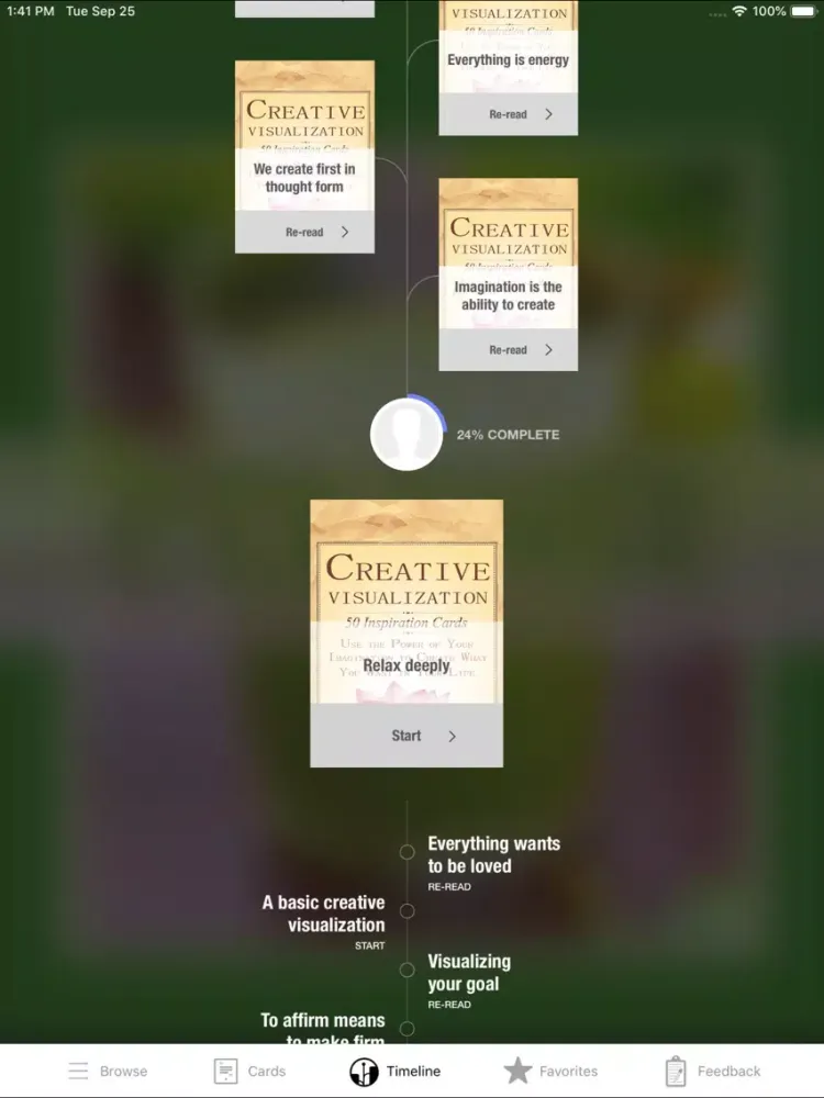 Capturas de tela do Creative Visualization Deck iPad 
