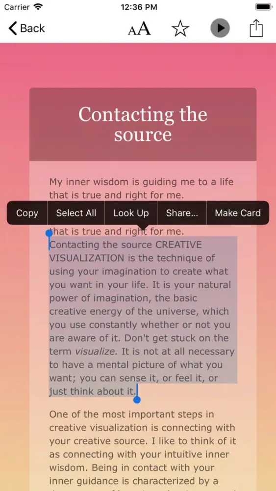 Capturas de tela do Creative Visualization Deck