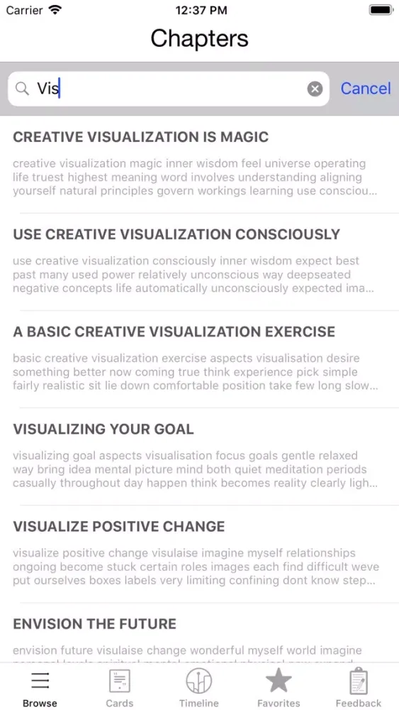 Capturas de tela do Creative Visualization Deck