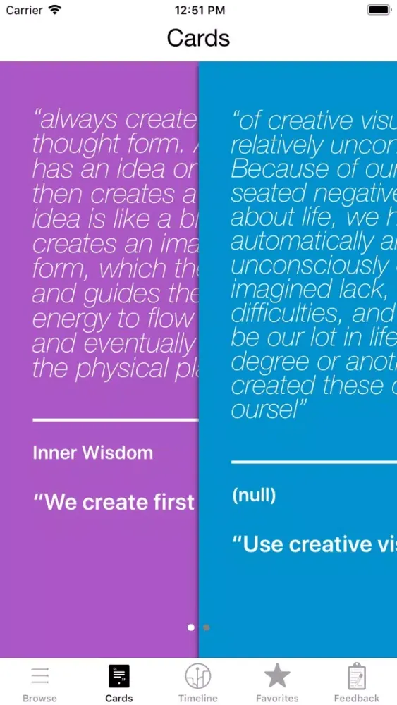 Capturas de tela do Creative Visualization Deck