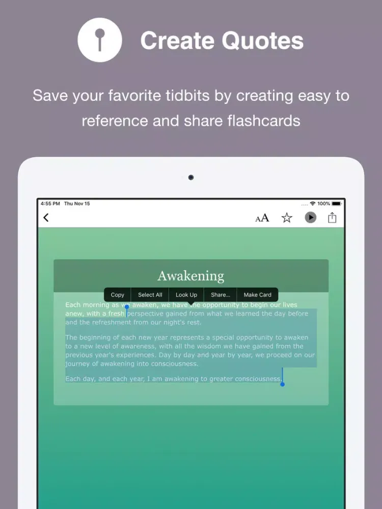 Tangkapan layar The Awakening Deck iPad 