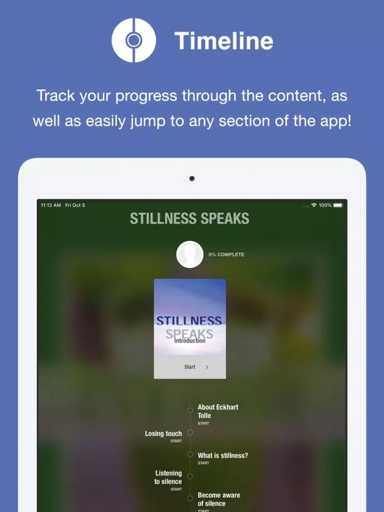 ภาพหน้าจอของ Stillness Speaks-Eckhart Tolle iPad 