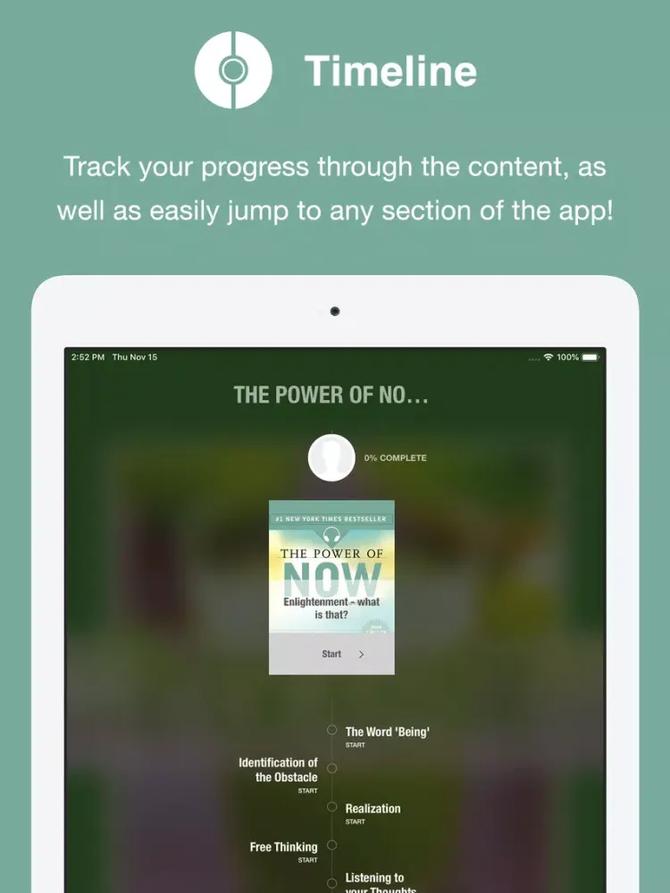 Power of Now - Audio iPad  Screenshots